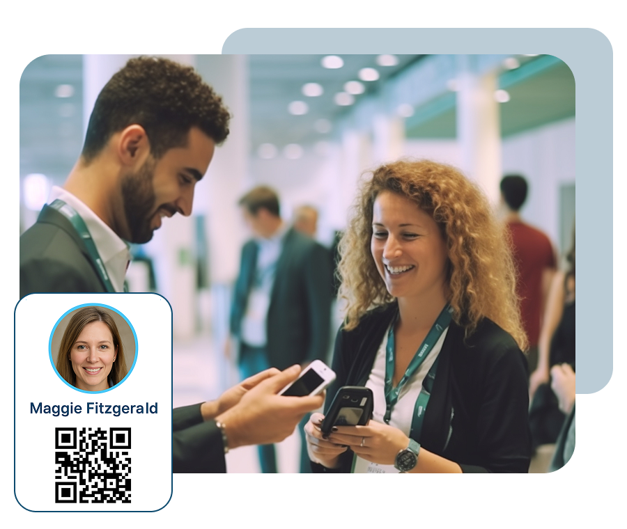 Event attendees using the sharevent.com with QR codes
