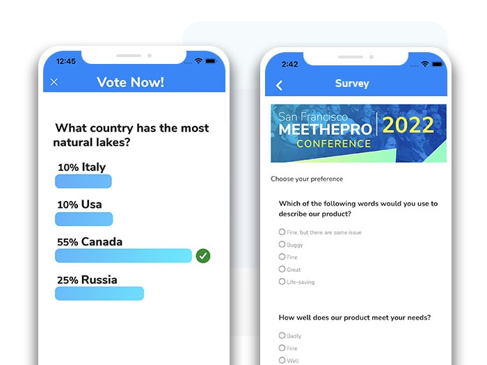 SharEvent event app with live surveys and polls