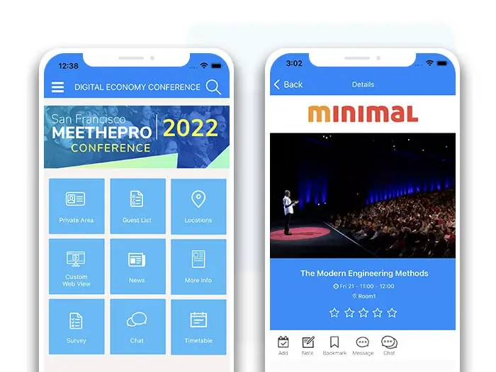 SharEvent multi-event app with event content always available