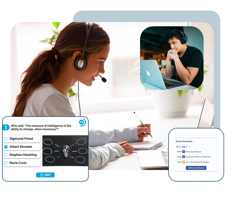 Certified online training in SharEvent with webinars, quizzes and certificates