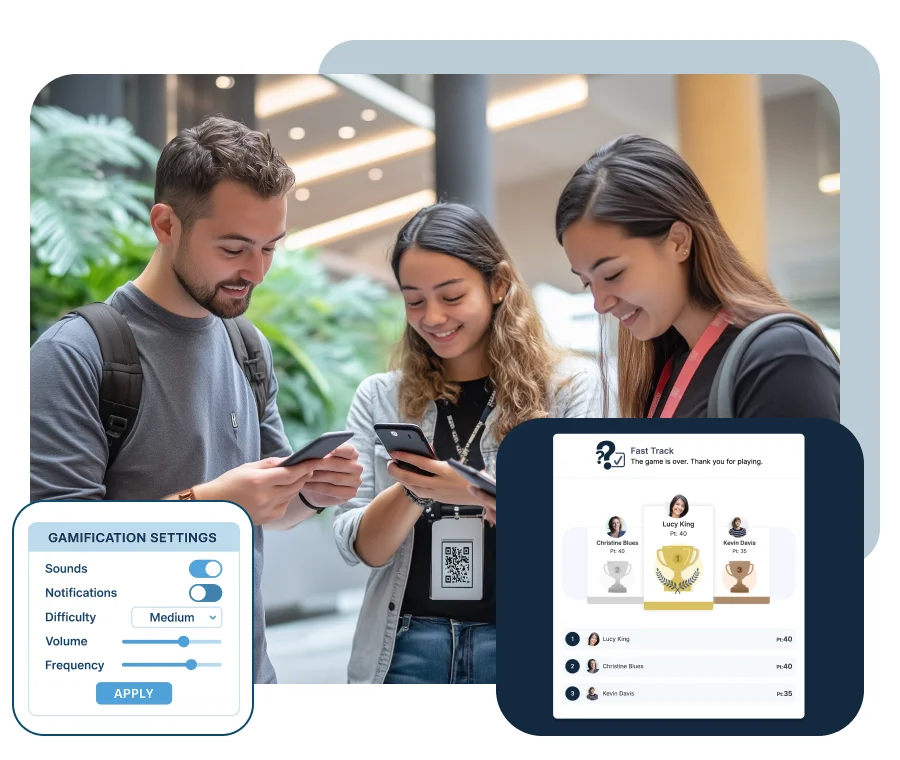 Event gamification with SharEvent on tablet and smartphone with a score leaderboard