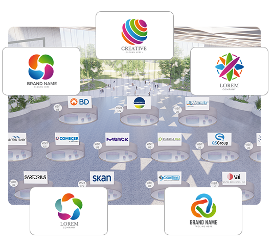 SharEvent event app with branding and sponsor spaces