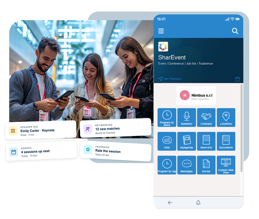 SharEvent event app for fast entry and attendance checks