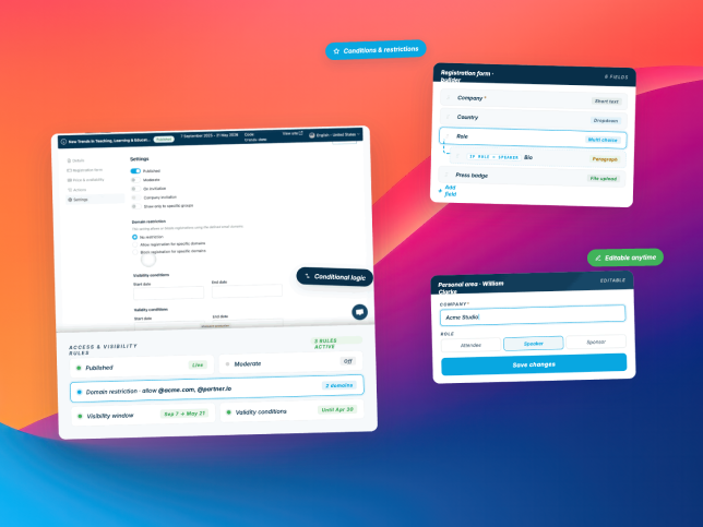 Customisable SharEvent registration form