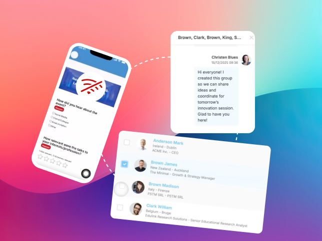 Networking between attendees in SharEvent, online and in person