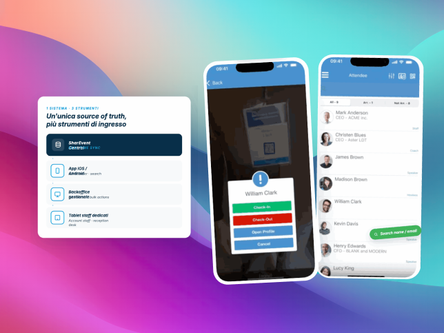sharevent.com for flexible check-in with QR code scanning