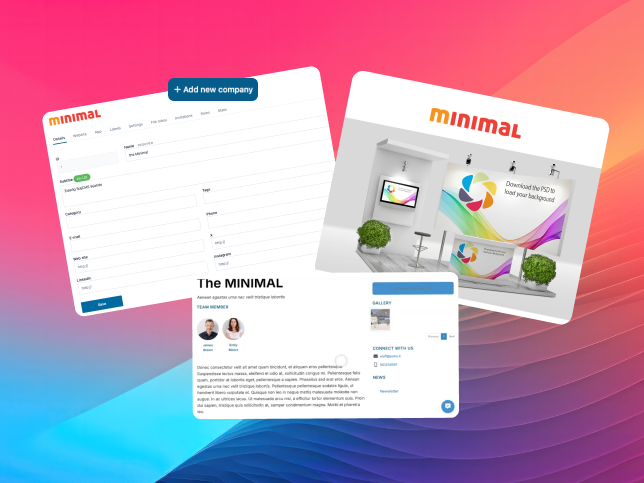 Customisable company showcase in SharEvent, true to the brand