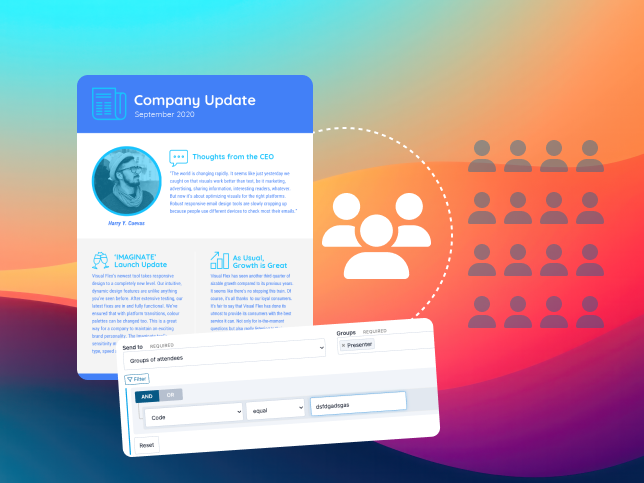 Targeted SharEvent email campaigns with audience segmentation