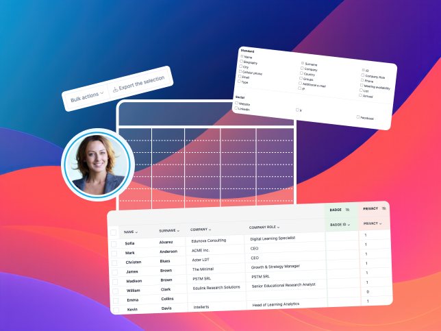 Custom views of attendee data in SharEvent