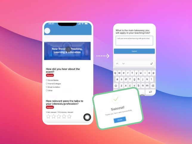 Completing surveys from any device in SharEvent