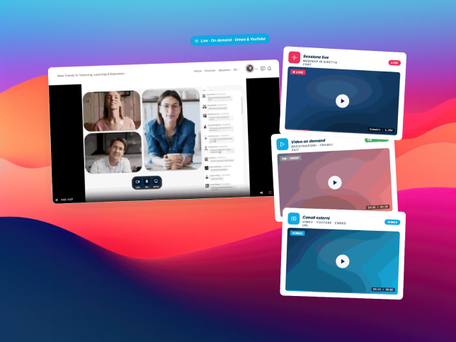 Live and on-demand streaming of online training in SharEvent