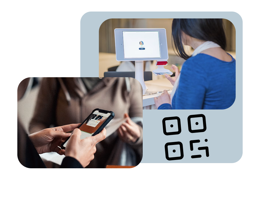 Access management and check-in with QR codes through a totem and a smartphone with SharEvent