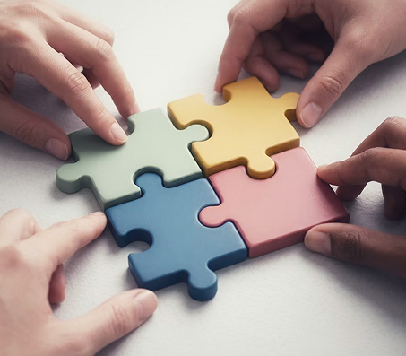 Illustration of a puzzle representing the different capabilities of SharEvent