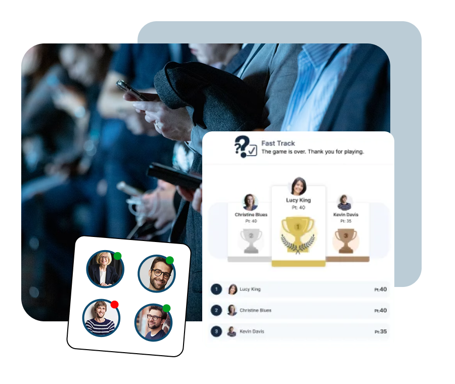SharEvent interactive quiz with a live leaderboard during an event