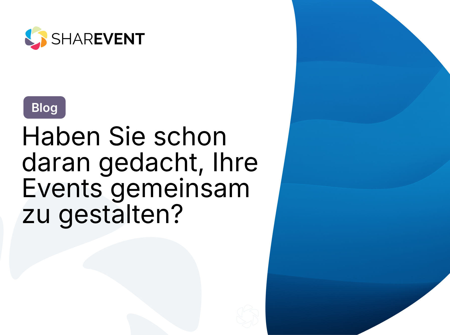 Haben Sie schon daran gedacht, Ihre Events gemeinsam zu gestalten?